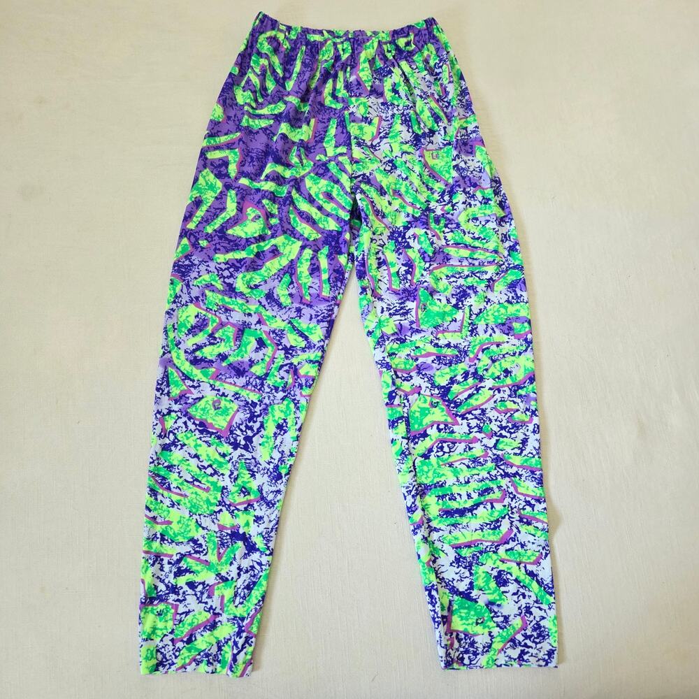 Vintage Abstract Neon Pants kids 10/12/14 Adult?